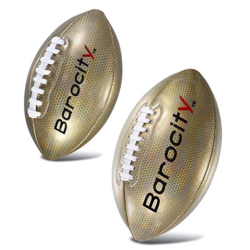Barocity Footballs for Kids - 2 Training Balls Gold Size 3 and Size 6