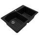 preview thumbnail 13 of 19, Karran Drop-In Quartz 33 in. 1-Hole 60/40 Double Bowl Kitchen Sink Kit