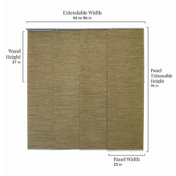 CHICOLOGY Adjustable Sliding Panels, 4Rail Track, Vertical Blinds