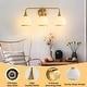 preview thumbnail 50 of 151, Modern Vanity Lights Dimmable Bathroom Light Fixtures with Glass Shade