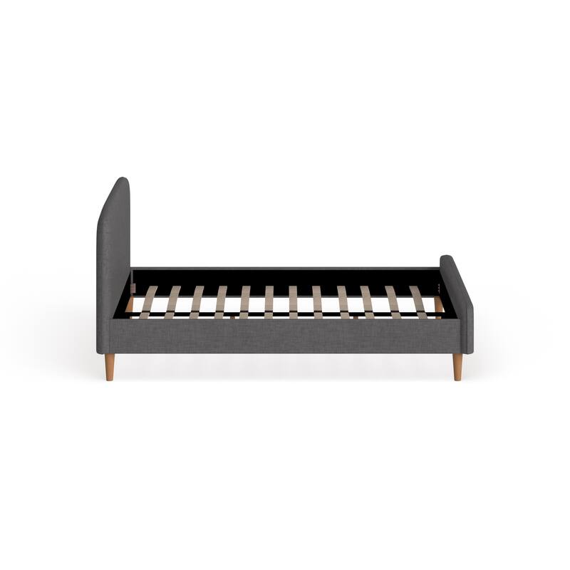 Mid-Century Fabric Upholstered Platform Bed by Baxton Studio