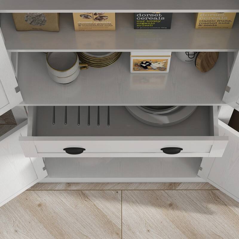 72.5" Traditional Freestanding Kitchen Pantry Cabine