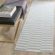 SAFAVIEH Handmade Flatweave Montauk Salinda Casual Cotton Rug - 2'3" x 7' Runner - Ivory/Light Blue