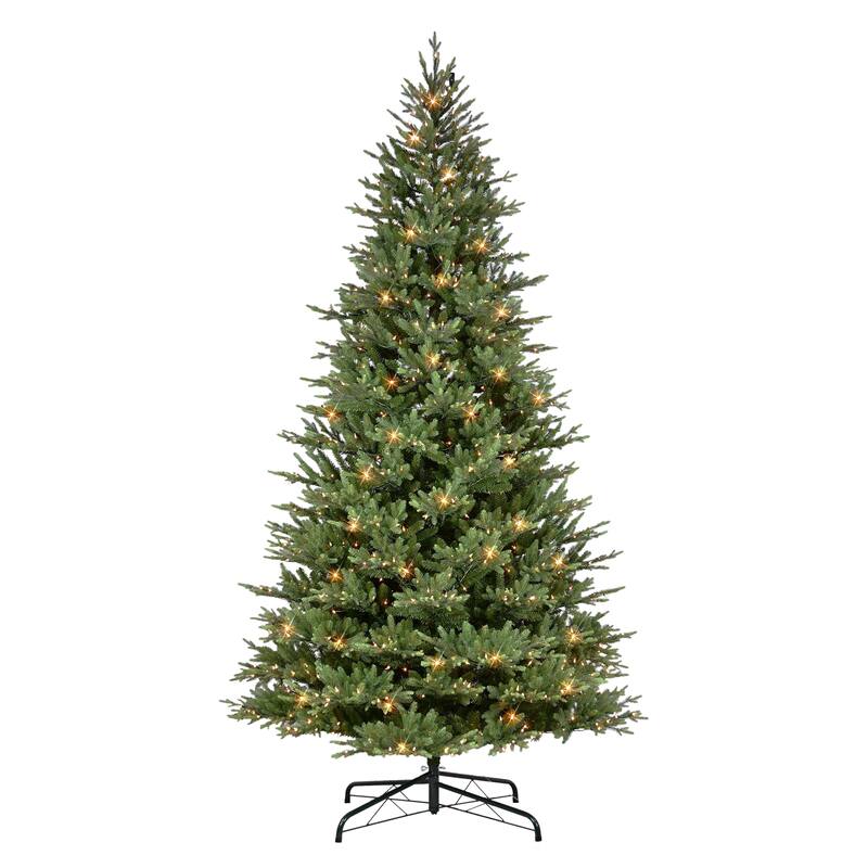 Puleo International 9 ' Pre-Lit Balsam Fir Artificial Christmas Tree