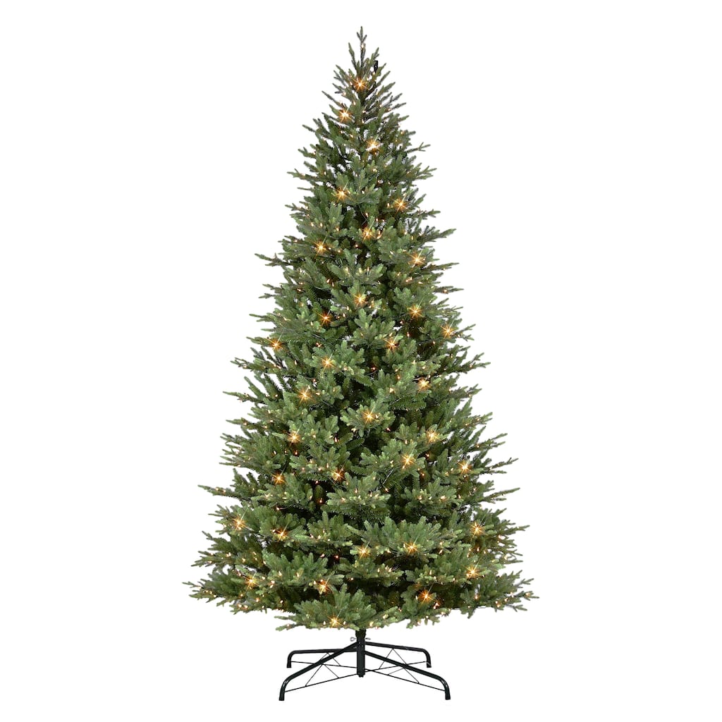 Puleo International 9 ' Pre-Lit Balsam Fir Artificial Christmas Tree