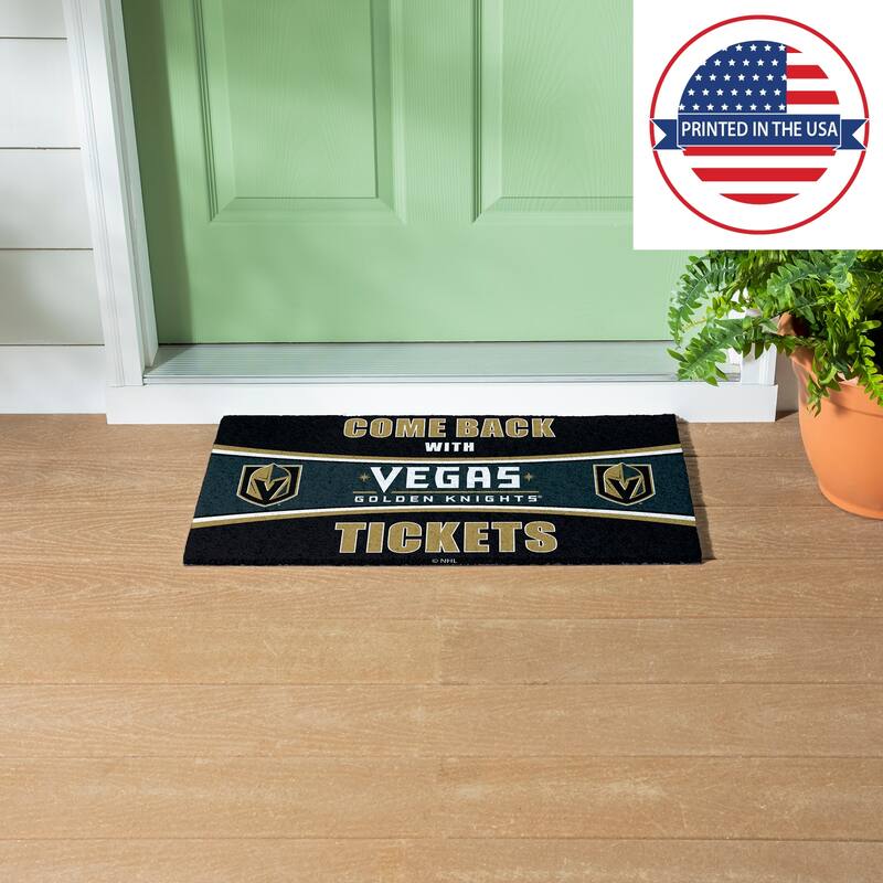 Winnipeg Jets 28 in. x 16 in. PVC "Come Back With Tickets" Trapper Door Mat
