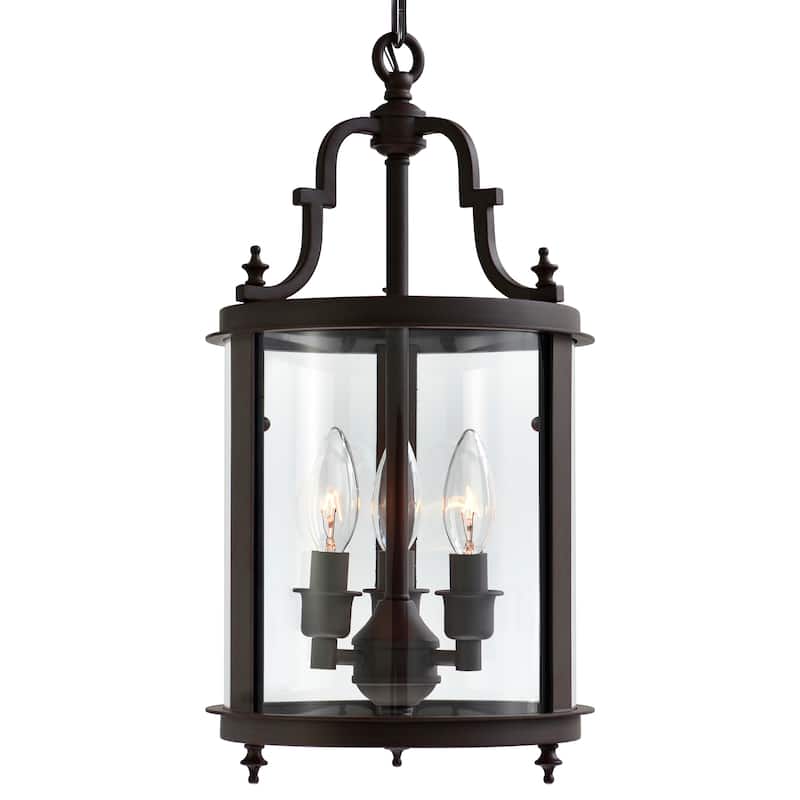 Desire 3 Light Oil Rubbed Bronze Drum Shade Mini Pendant - Oil Rubbed Bronze