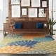 preview thumbnail 42 of 150, Nourison Aloha Floral Modern Indoor/Outdoor Area Rug 7' x 10' - Green/Blue