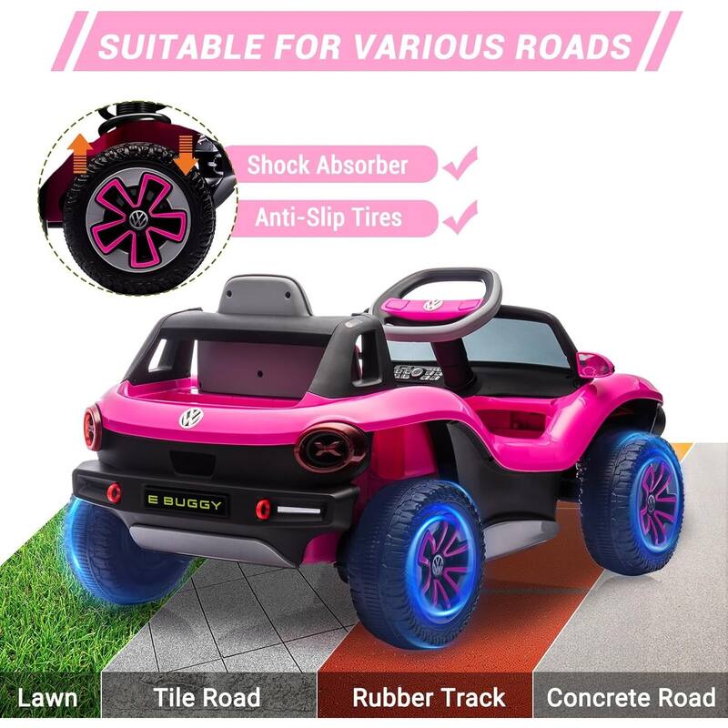 Licensed Volkswagen Kids Electric 12V Ride-On Car with Remote Control