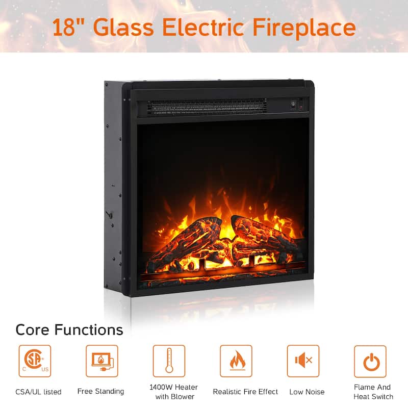 Farmhouse Fireplace TV Stand for TVs Up to 65 Inch - 59.1INCH