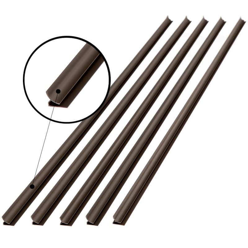 FASÄDE 47 in. Decorative Vinyl Inside Corner Trim Argent Bronze (5 Pack) - 5 Pack