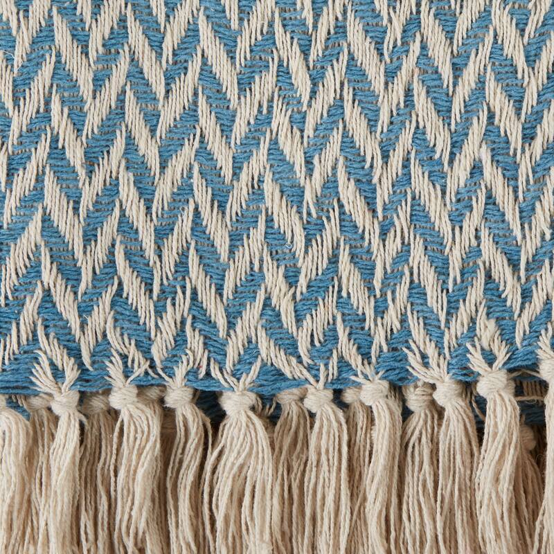Stone Handloom Chevron Throw