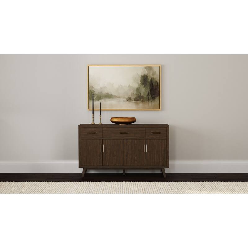 Simply Solid Doretta Dining & Server Set with Wood Seating