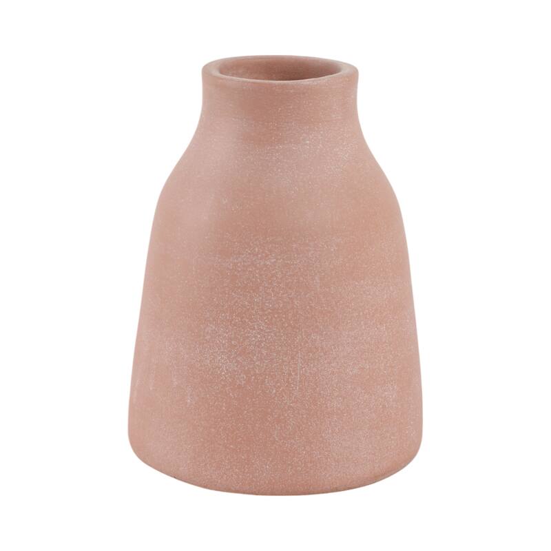 Terracotta Pottery Vase with Handles Rustic Artisan Decorative Accent