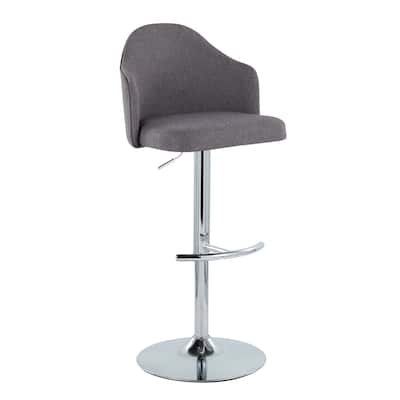 Carson Carrington Valsatra Adjustable Bar Stool with Rounded T Footrest (Set of 2)