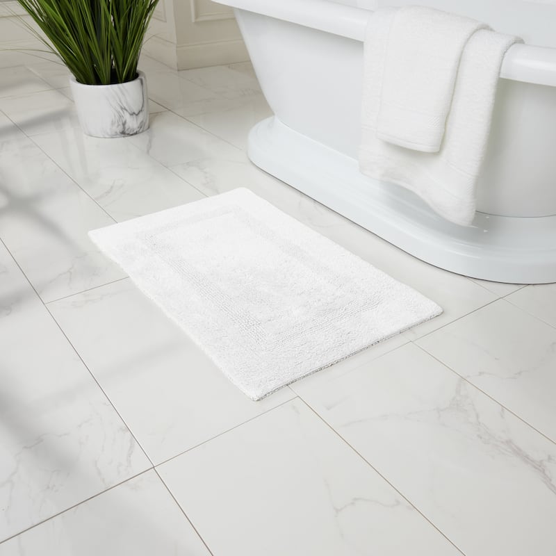 Fabstyles Basix Soft & Absorbent Reversible Cotton Bath Rug