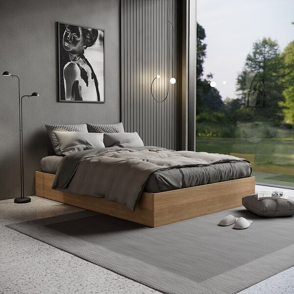 Modern wooden king size bed discount