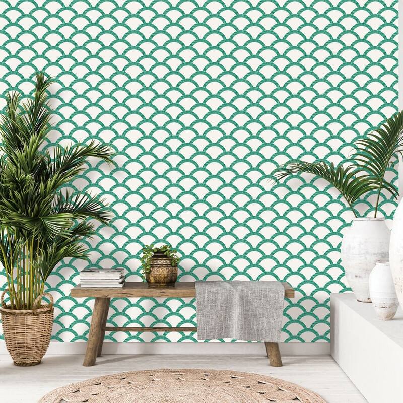 Tempaper & Co.® Mosaic Scallop Removable Peel and Stick Wallpaper Bed Bath & Beyond 32716215