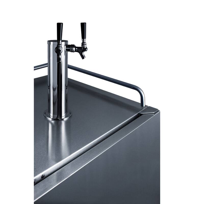 Summit SBC683OSTWIN 24" Wide 5.6 Cu. Ft. Free Standing Beer Double Tap