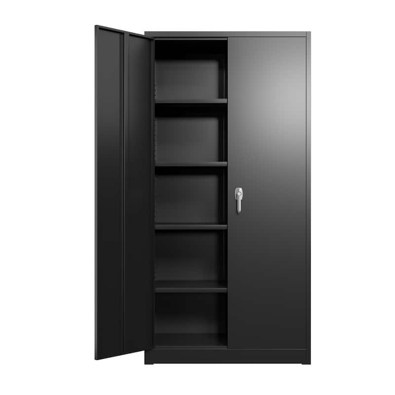 Steel Garage Storage Cabinet with Locking Doors and Adjustable Shelves