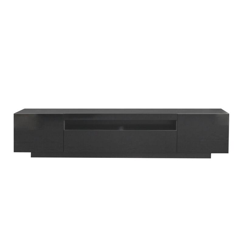 79" Modern TV Stand with LED & Storage for Living Room