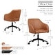 preview thumbnail 25 of 32, Porthos Home Madison Office Desk Chair, Tufted PU Leather Upholstery