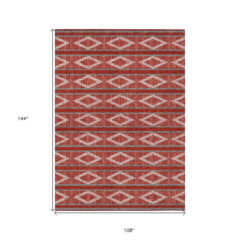 HomeRoots Geometric Transitional Rectangle Outdoor Rug