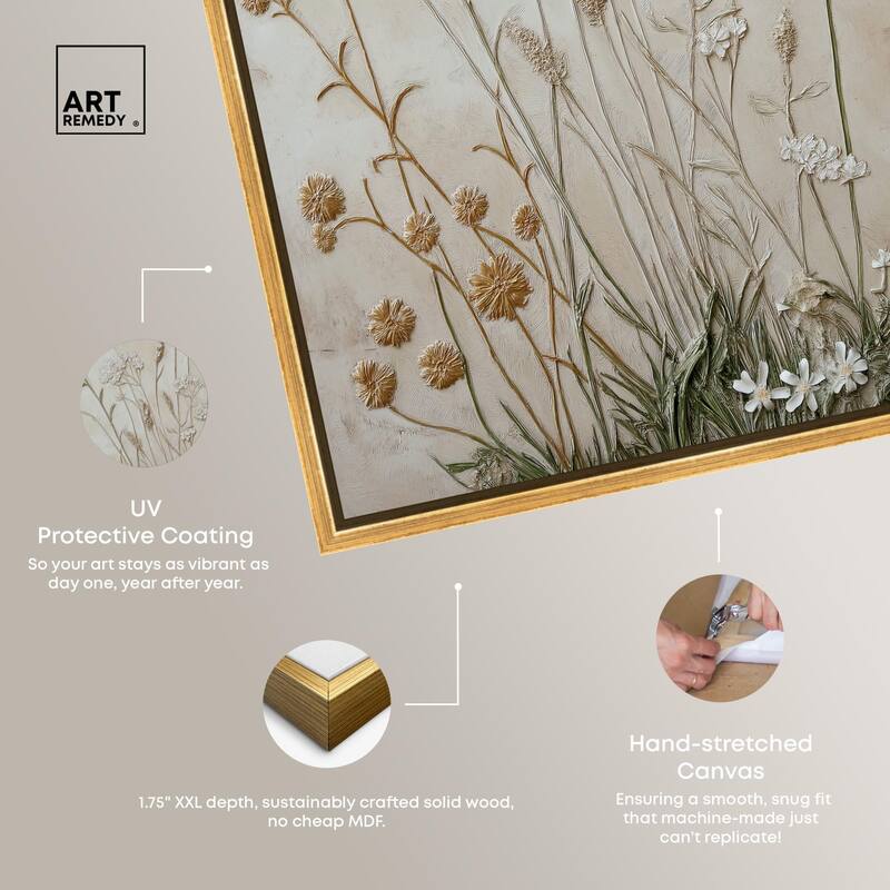 Plaster Petal Panorama Canvas by Art Remedy