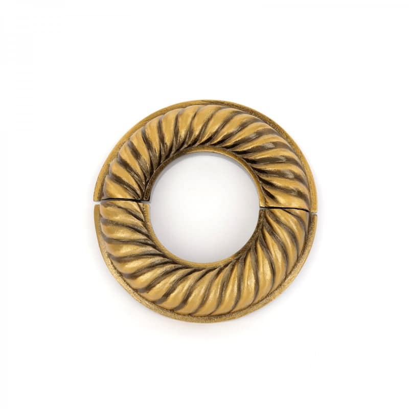 Gold Finish Aluminum Radiator Flange Le Cruller Style 1.5" (IPS) 1.88" ID - 3.88" OD Renovators Supply