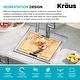 preview thumbnail 6 of 30, Kraus 15 in. Topmount Workstation Stainless Steel Outdoor Kitchen Sink