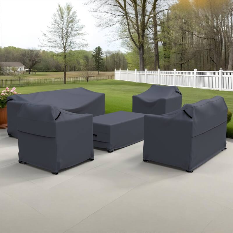 Forever Patio Outdoor Seating Group Cover Set ( Set of 5 ) - 31 x 76 x 26