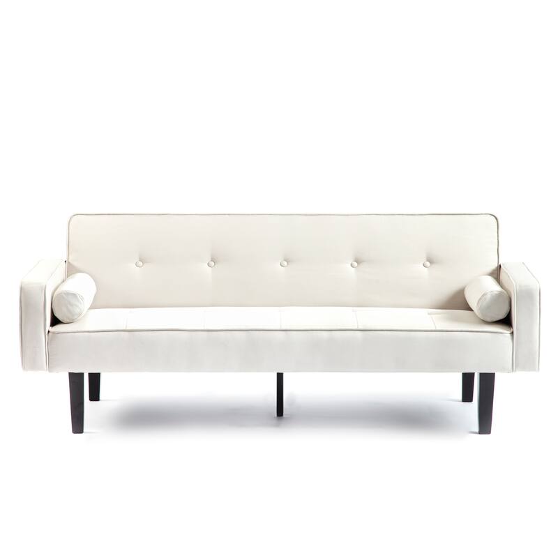 Futon Sofa Bed Convertible Couch Bed with Armrests