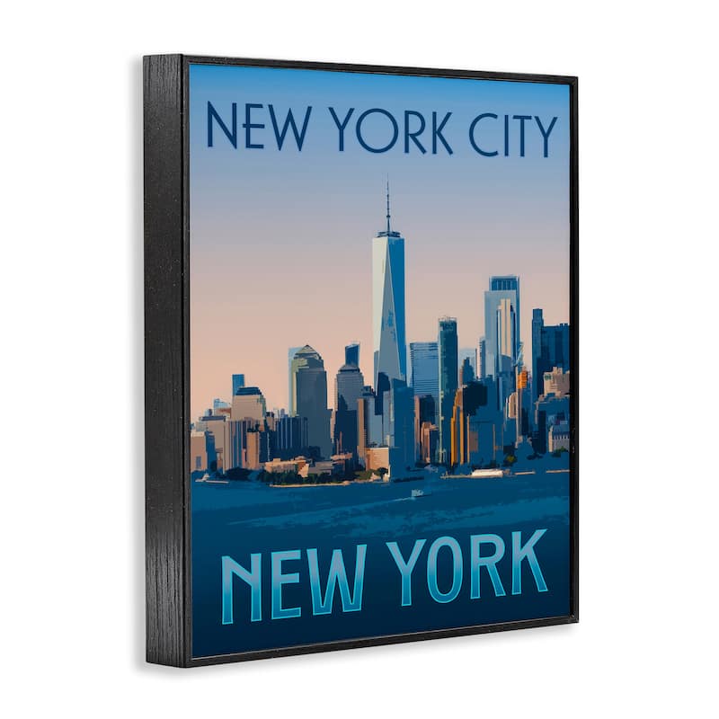 Stupell New York Landmark Skyline Framed Giclee Art Design By Victoria Barnes