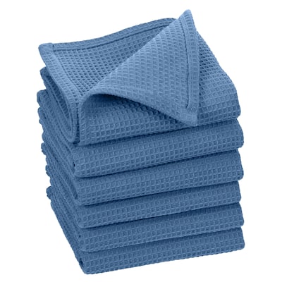 Fabstyles Broadway Waffle Cotton Dish Cloth Set of 6 - 12x12