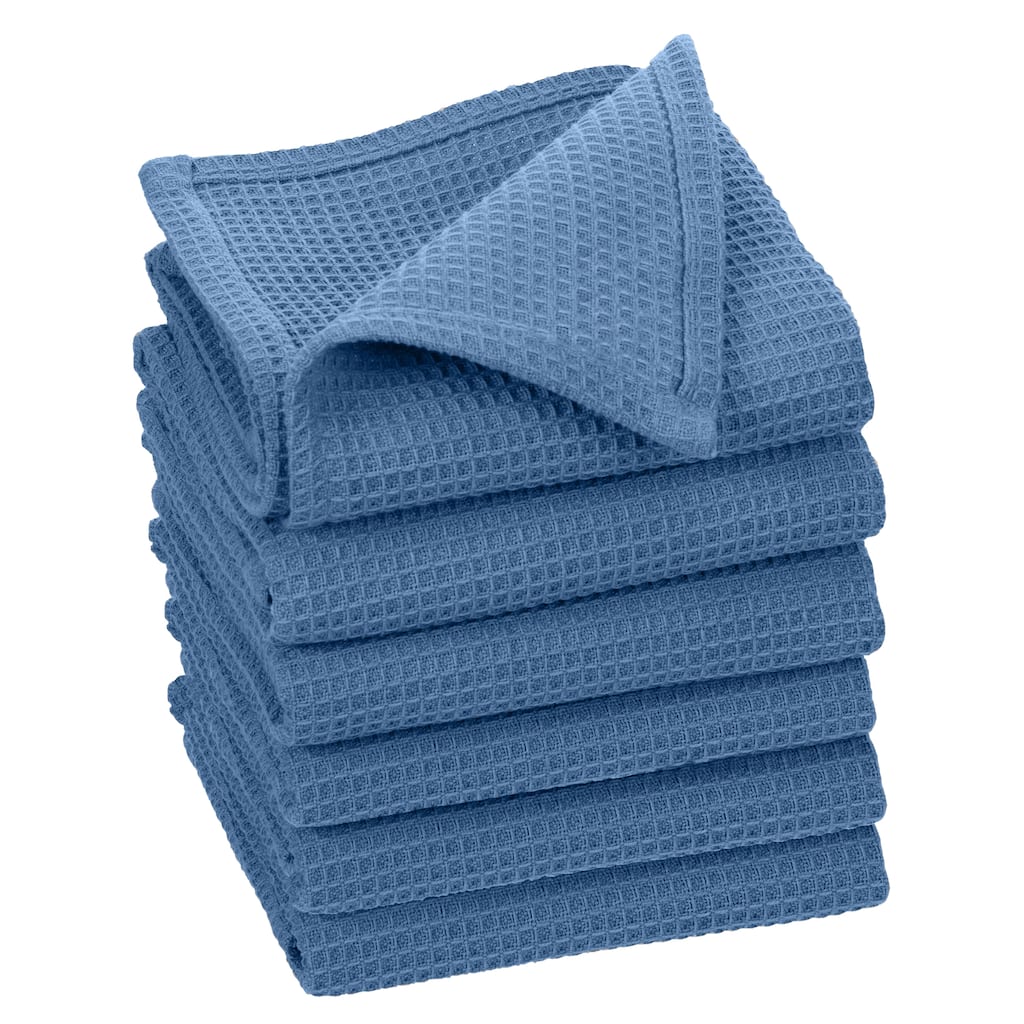 Fabstyles Broadway Waffle Cotton Dish Cloth Set of 6 - 12x12