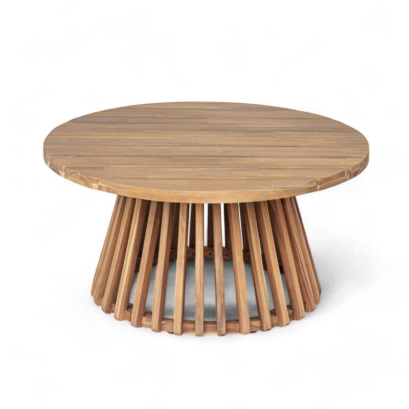 Christopher Knight Home - Claremont 3-Seater Daybed + Acacia Wood Table Patio Furniture Set