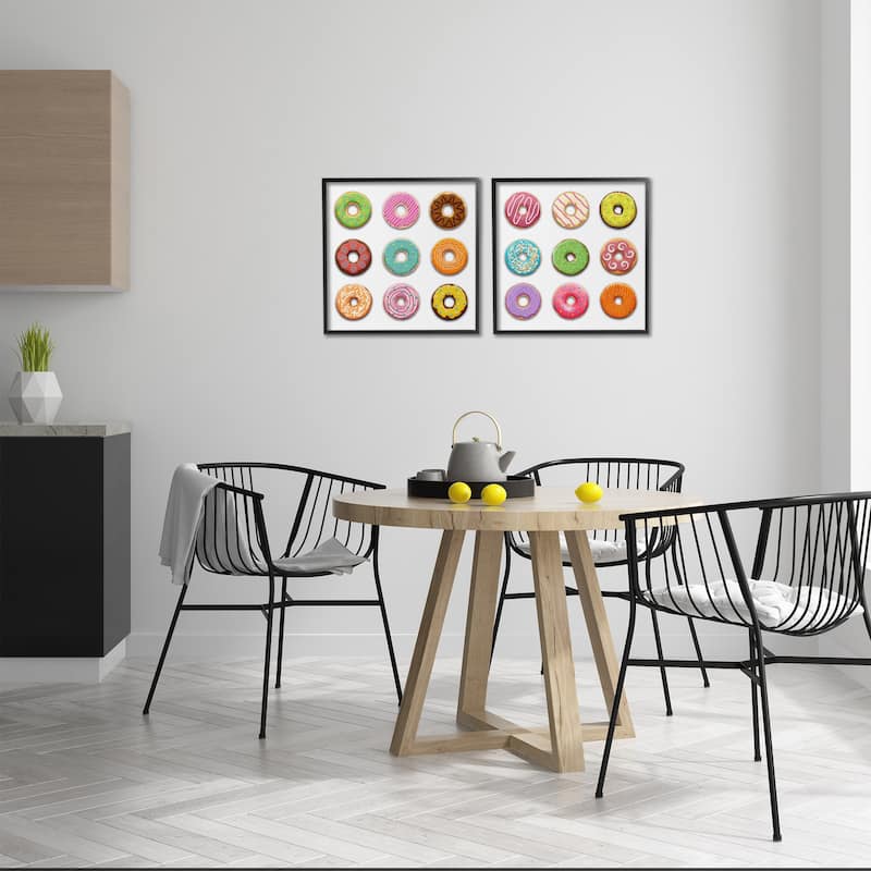 Stupell Bright & Fun Donuts Framed Giclee Art Design By Marcus Prime (Set of 2)