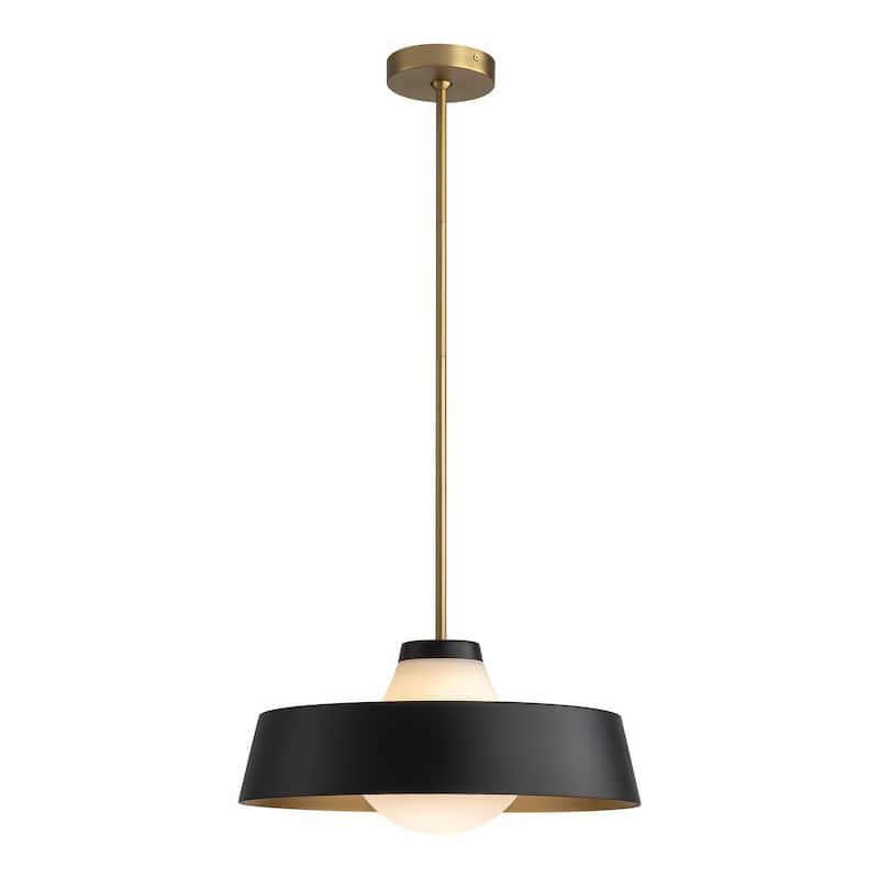 1-Light Modern Brushed Gold Dome Frosted Opal Glass Globe Bubble Pendant Light For Kitchen Island