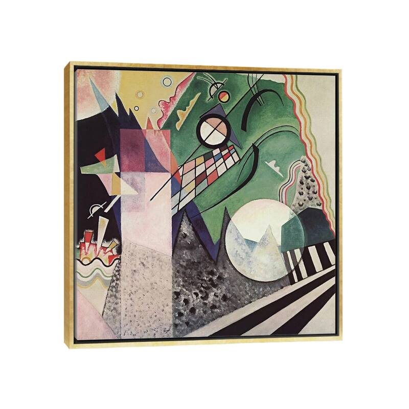 iCanvas "Green Composition" by Wassily Kandinsky Framed Canvas Print - Gold - 18x18