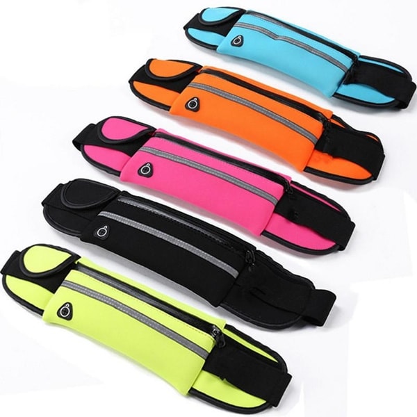 Running Belt and Travel Pack for Jogging, Cycling and Outdoors with Water Resistant Pockets