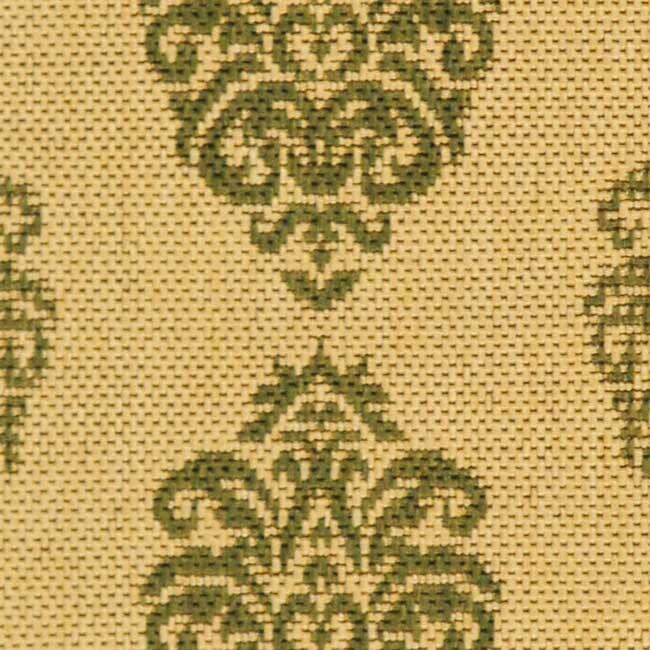 SAFAVIEH Courtyard Pauley Damask Indoor/ Outdoor Waterproof Patio Backyard Rug