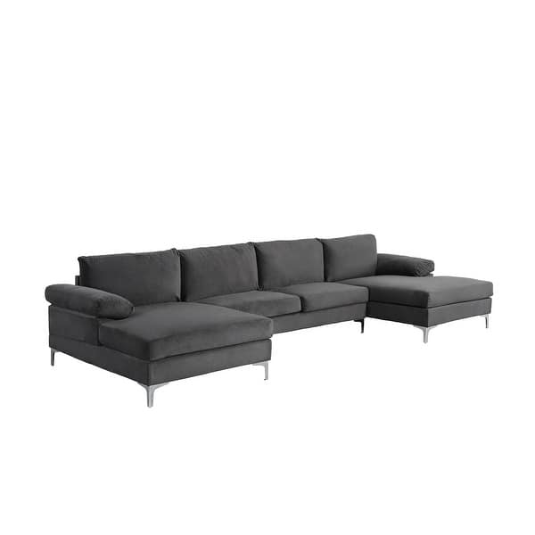 Modern Xl Velvet Upholstery U Shaped Sectional Sofa On Sale Overstock
