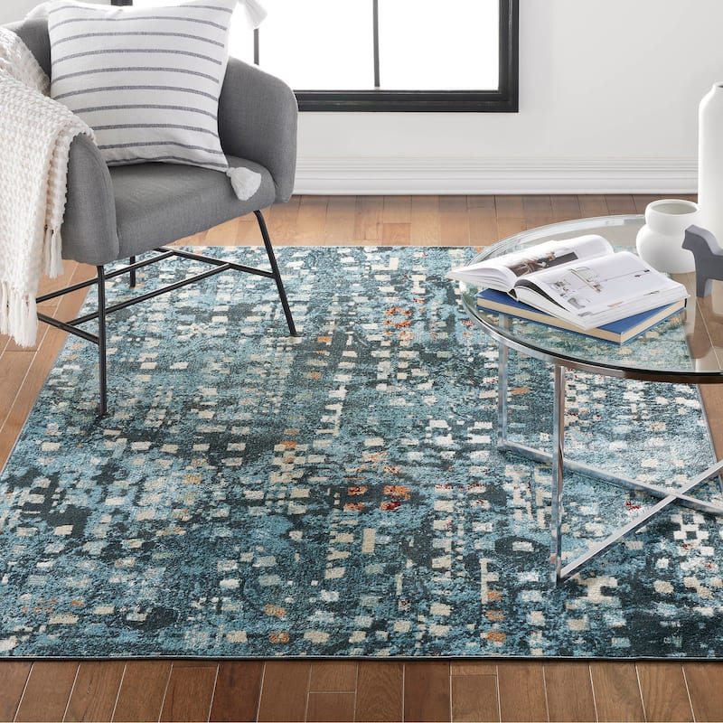 Everwash Treasure Eloise Modern Geometric Machine Washable Area Rug