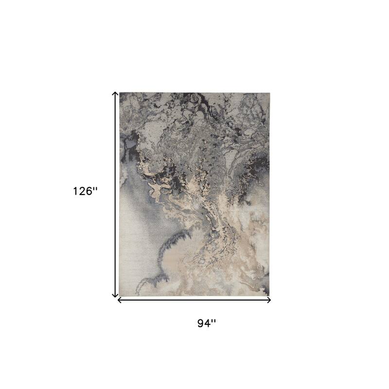 Cakux Power Loomed Abstract Modern Stain Resistant Area Rug By HomeRoots
