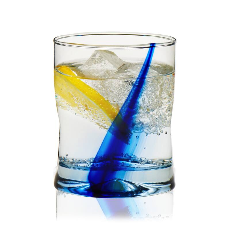 Libbey Blue Ribbon Impressions 8-Piece Tumbler and Rocks Glass Set - Set of 8