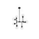 preview thumbnail 7 of 14, Hope 8 Light Pendant in with clear shade - 36 Inch