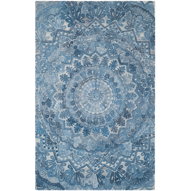 SAFAVIEH Handmade Marquee Genta Modern Medallion Wool Rug