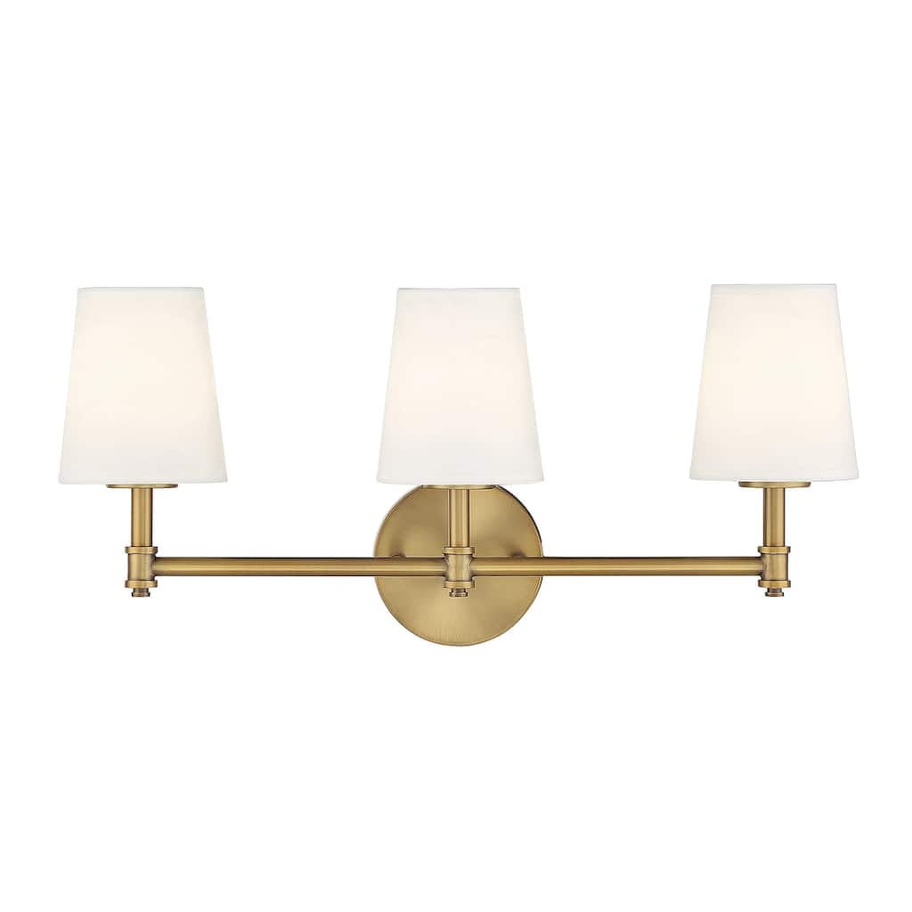 Trade Winds Coyle 3-Light Bathroom Vanity Light in Natural Brass