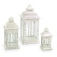 preview thumbnail 10 of 9, Set of 3 Indoor-Outdoor Lombard Metal Lanterns