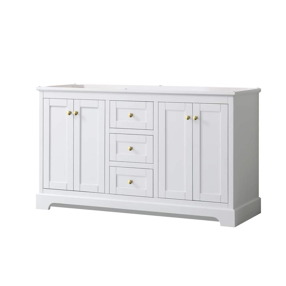 Wyndham Collection Avery 60" Double Free Standing Vanity Cabinet Only
